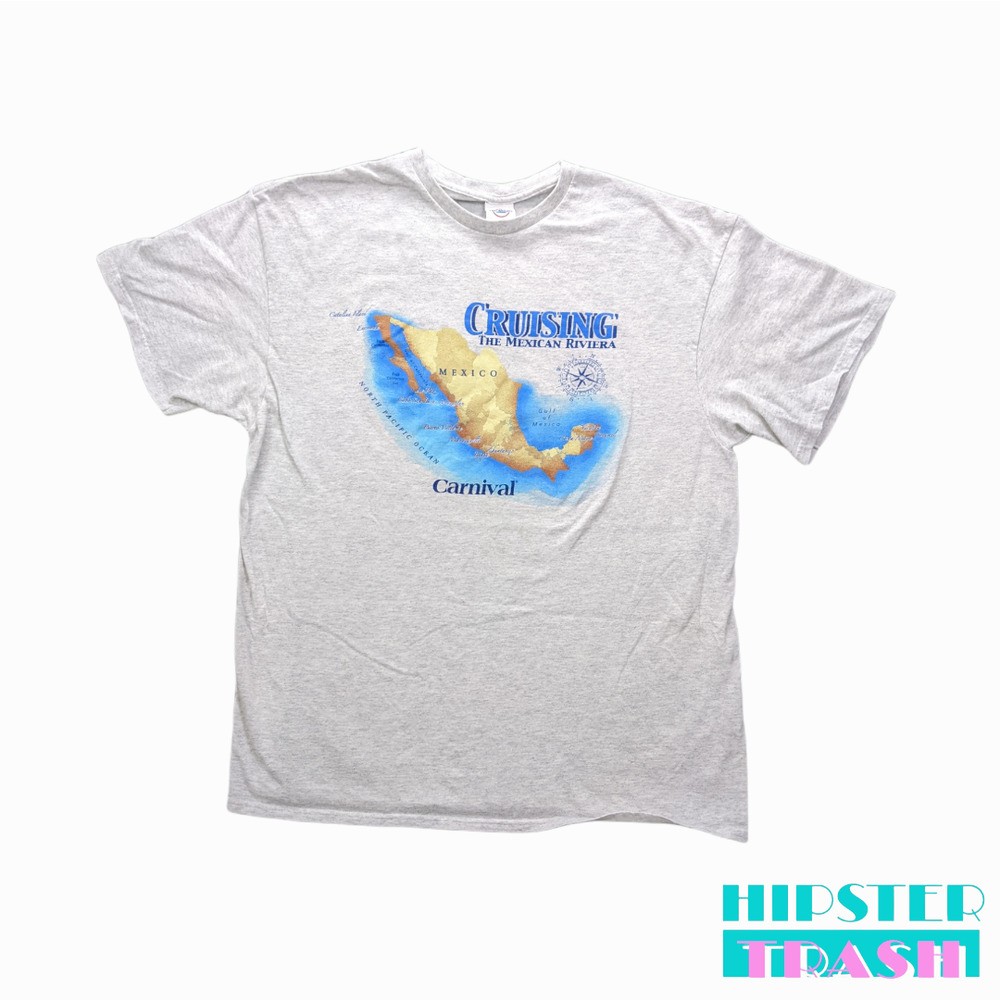 90s Vintage Delta Carnival "Cruising the Mexican Riviera" Shirt Size XL